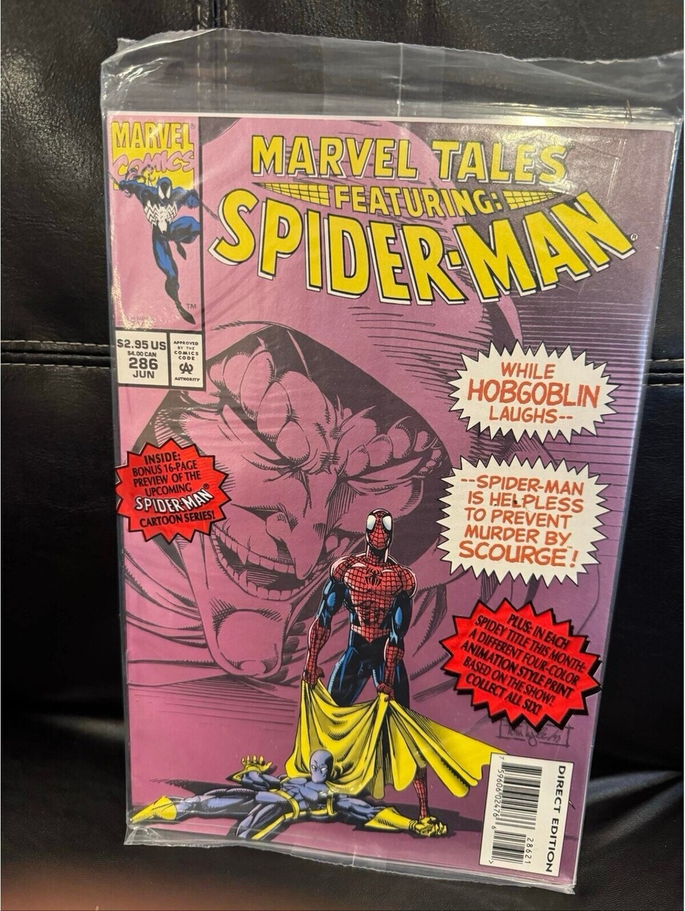 Marvel Tales Num. 286 Featuring Spider-Man Pollybag Sealed With Collectible Art.